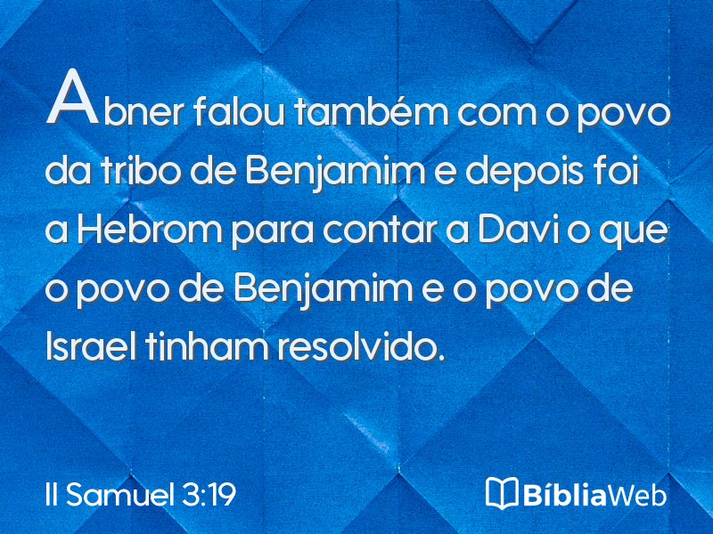 II Samuel 3:19 em imagem para compartilhar