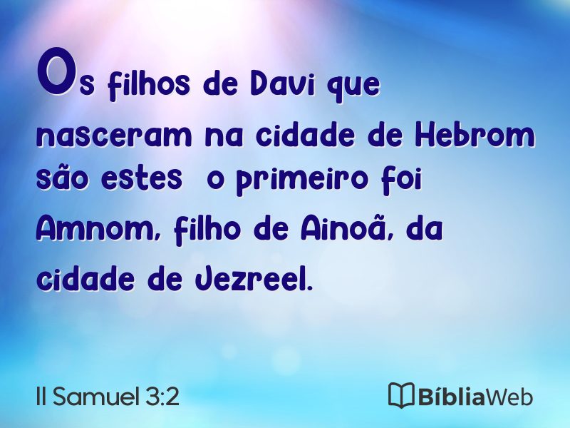 II Samuel 3:2 em imagem para compartilhar