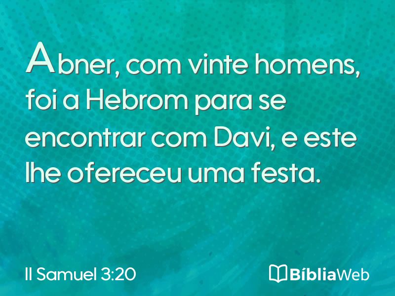II Samuel 3:20 em imagem para compartilhar