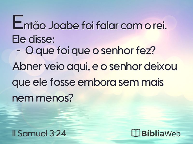 II Samuel 3:24 em imagem para compartilhar