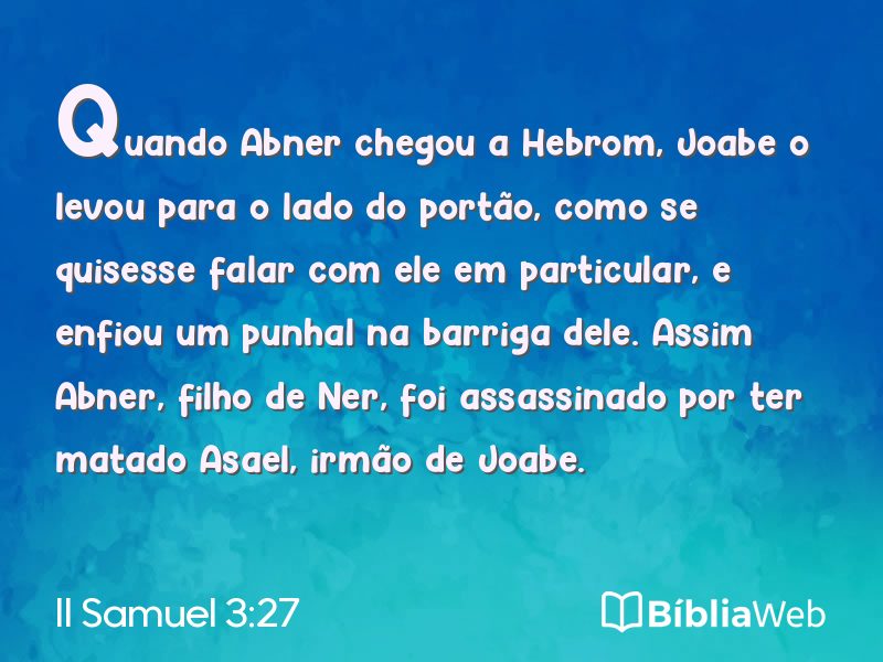 II Samuel 3:27 em imagem para compartilhar