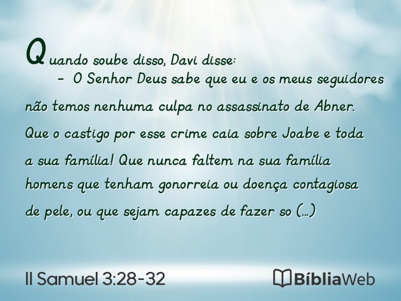 II Samuel 3:28-32 em imagem para compartilhar