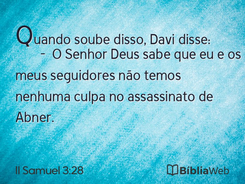 II Samuel 3:28 em imagem para compartilhar