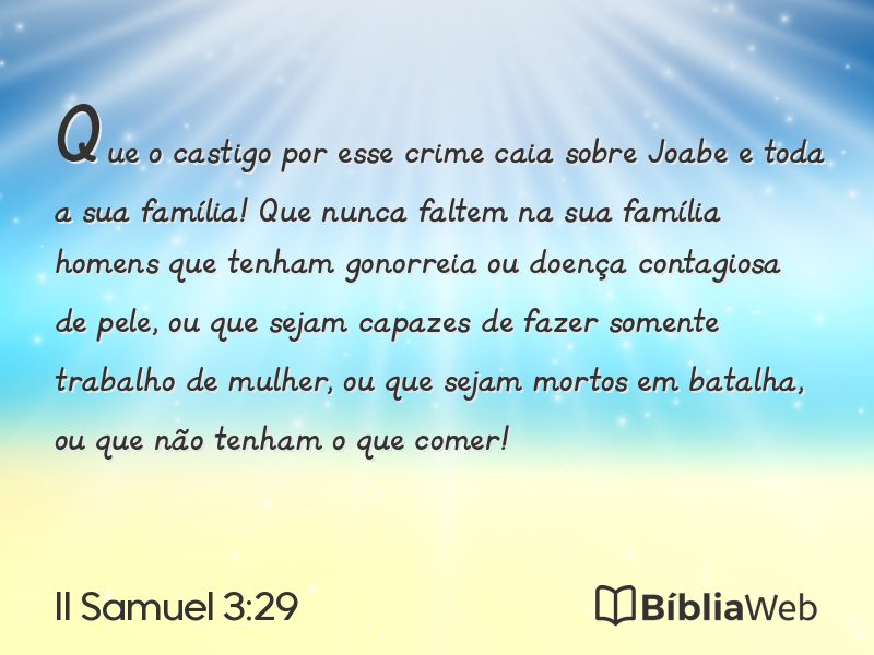II Samuel 3:29 em imagem para compartilhar