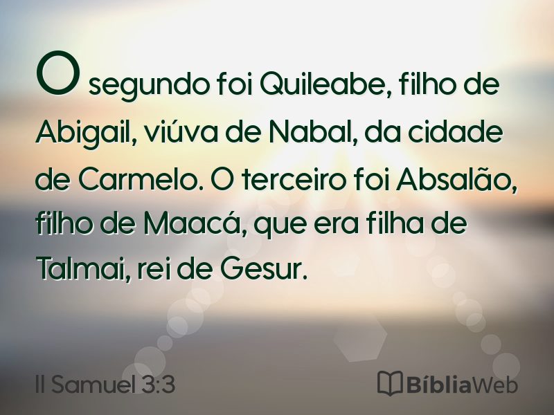 II Samuel 3:3 em imagem para compartilhar