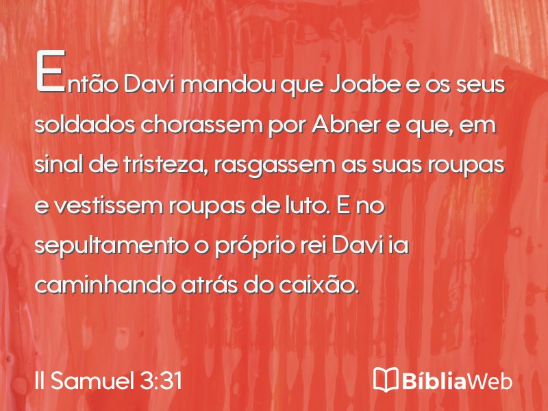 II Samuel 3:31 em imagem para compartilhar