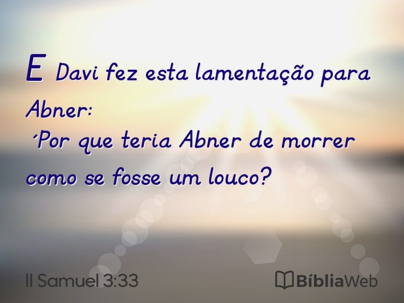 II Samuel 3:33 em imagem para compartilhar
