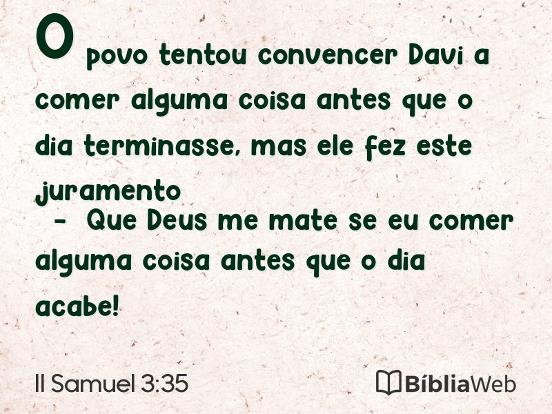 II Samuel 3:35 em imagem para compartilhar