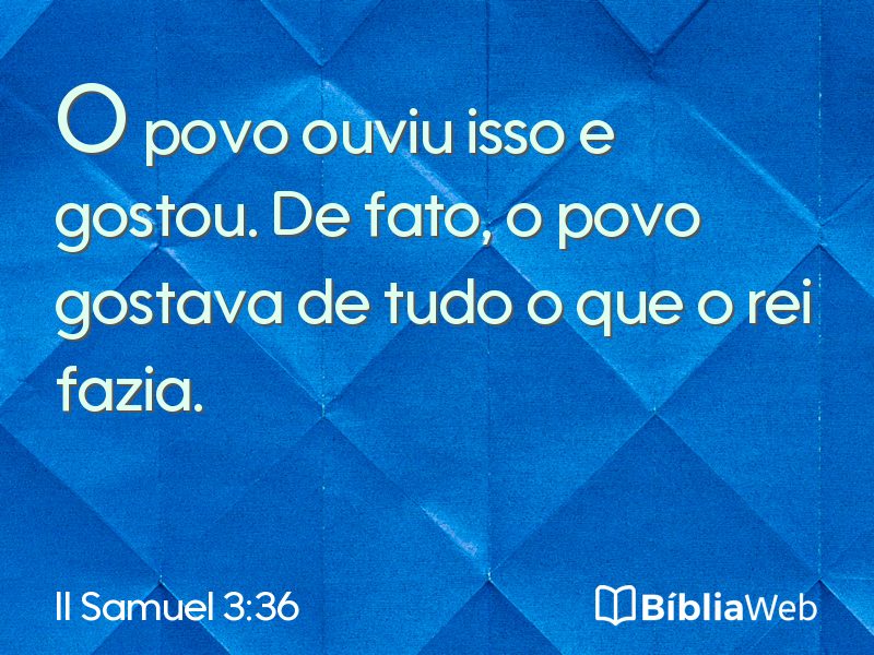 II Samuel 3:36 em imagem para compartilhar