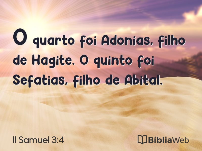 II Samuel 3:4 em imagem para compartilhar
