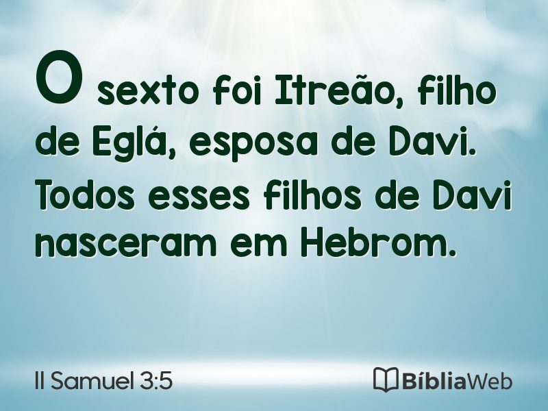 II Samuel 3:5 em imagem para compartilhar