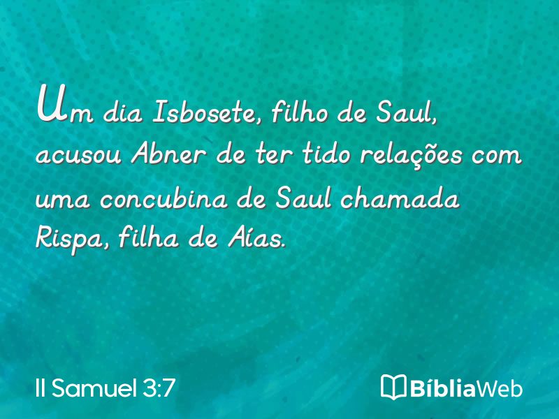 II Samuel 3:7 em imagem para compartilhar