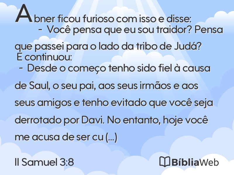 II Samuel 3:8 em imagem para compartilhar
