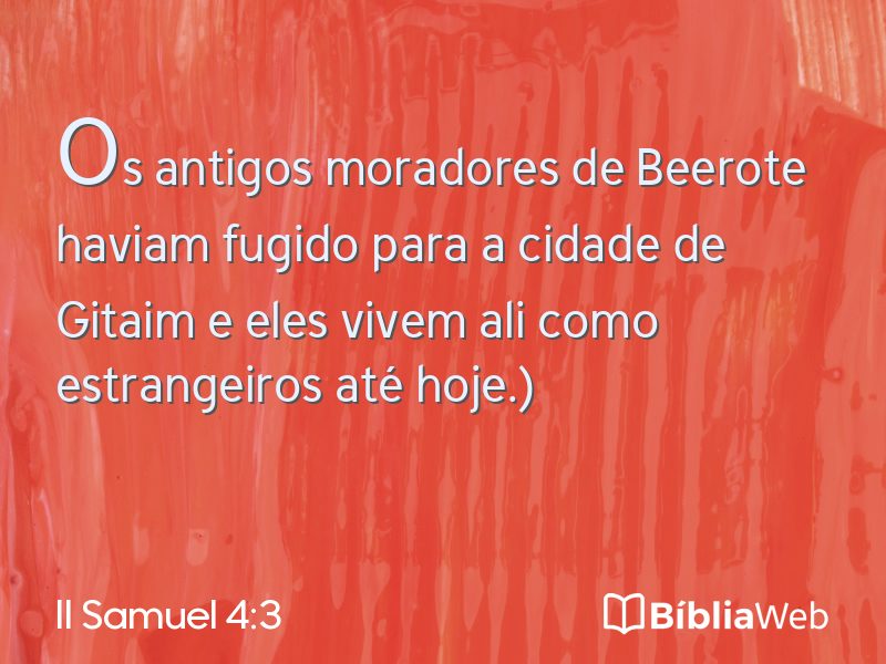 II Samuel 4:3 em imagem para compartilhar