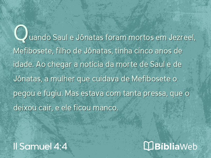 II Samuel 4:4 em imagem para compartilhar