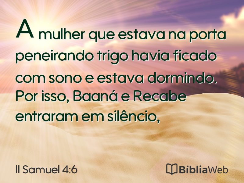 II Samuel 4:6 em imagem para compartilhar
