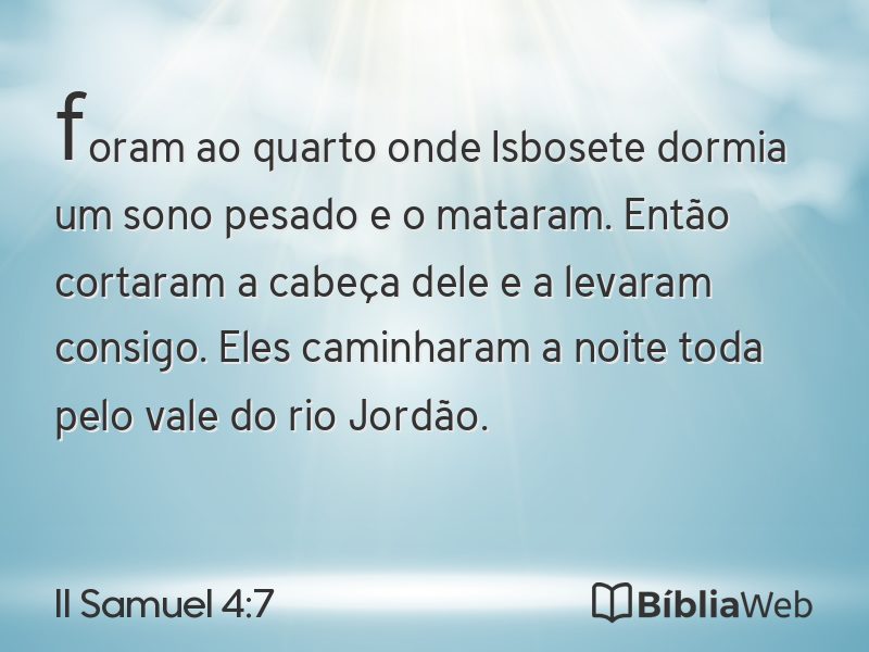 II Samuel 4:7 em imagem para compartilhar