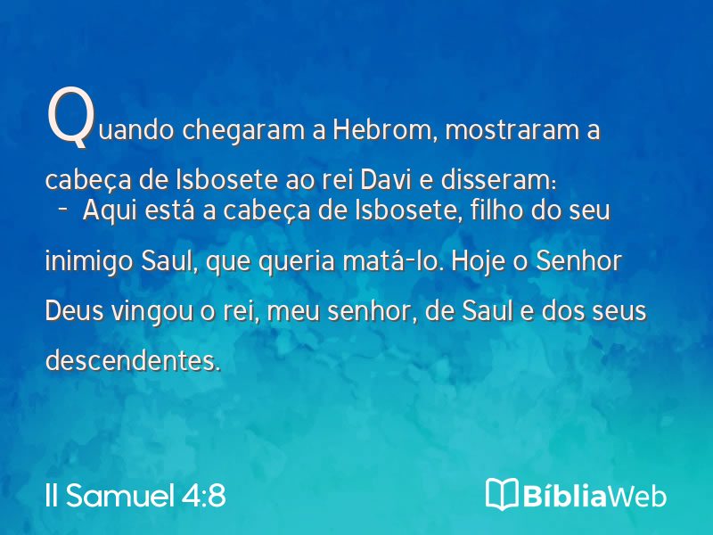 II Samuel 4:8 em imagem para compartilhar