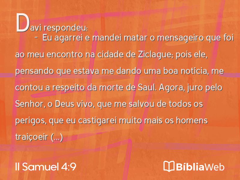 II Samuel 4:9 em imagem para compartilhar