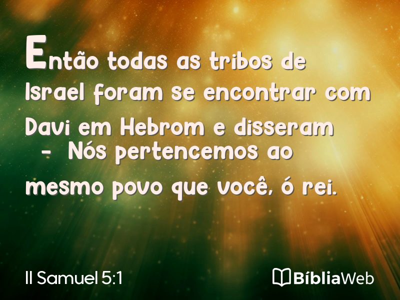II Samuel 5:1 em imagem para compartilhar