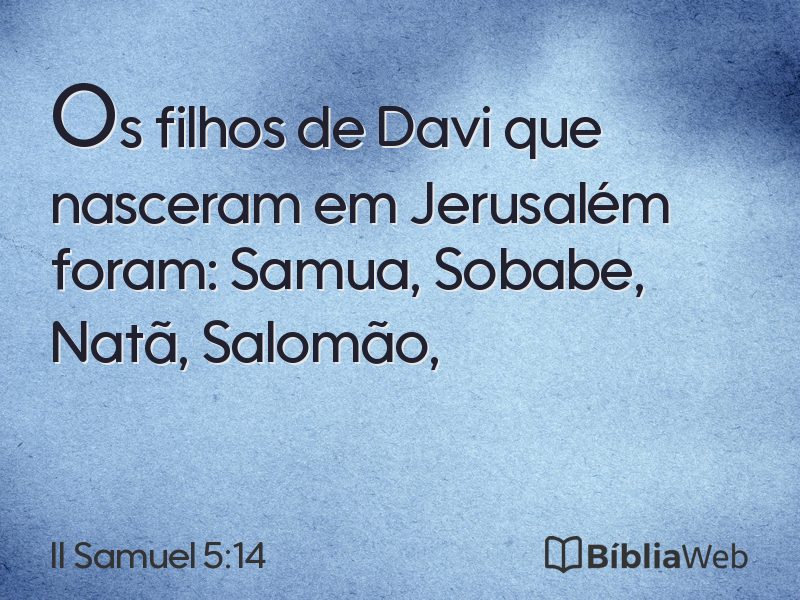 II Samuel 5:14 em imagem para compartilhar