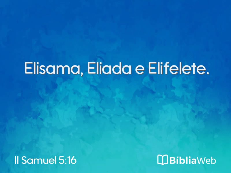 II Samuel 5:16 em imagem para compartilhar
