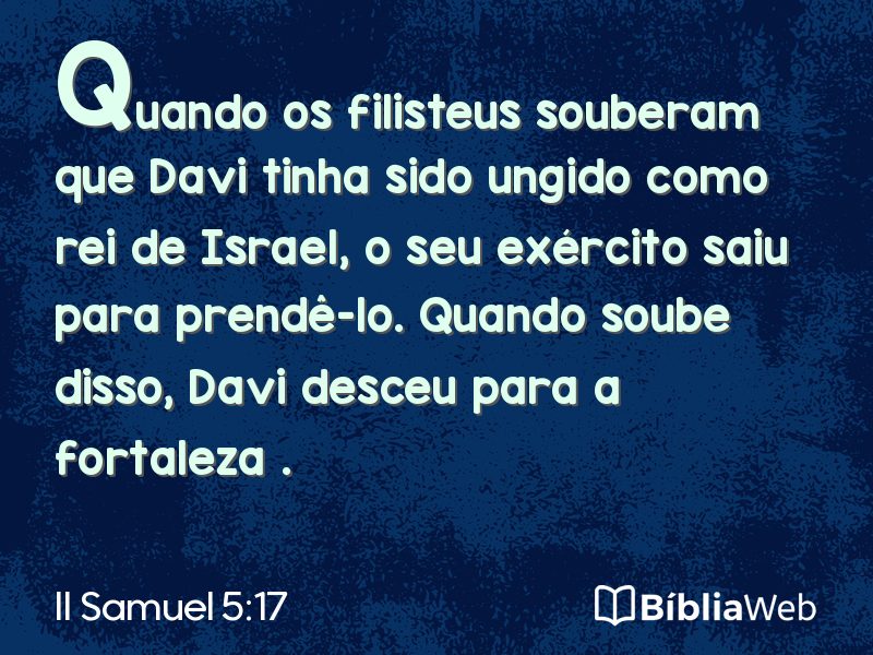 II Samuel 5:17 em imagem para compartilhar