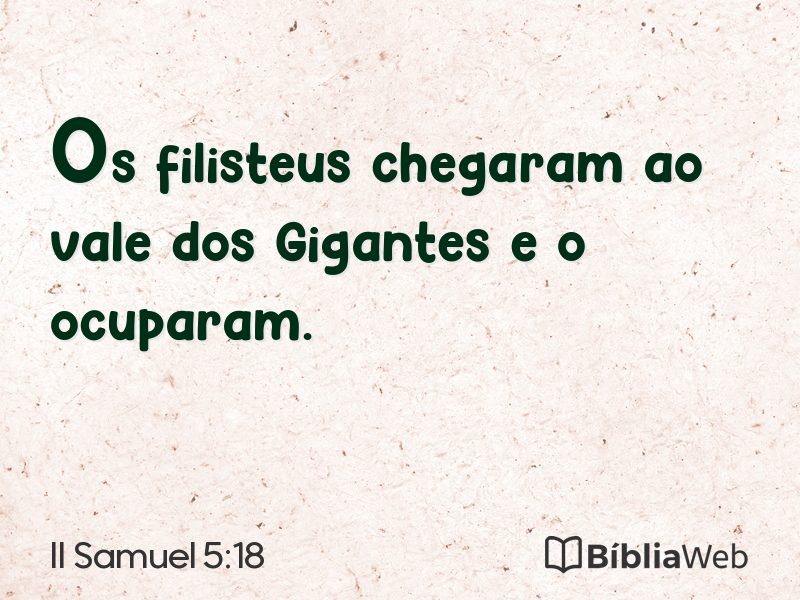 II Samuel 5:18 em imagem para compartilhar