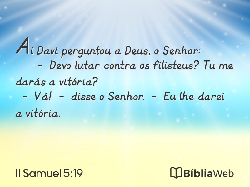 II Samuel 5:19 em imagem para compartilhar