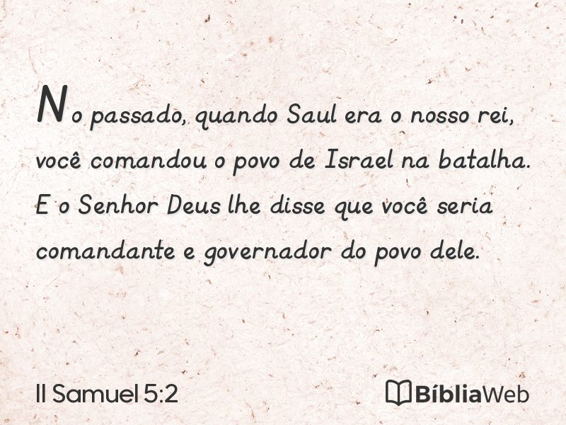II Samuel 5:2 em imagem para compartilhar