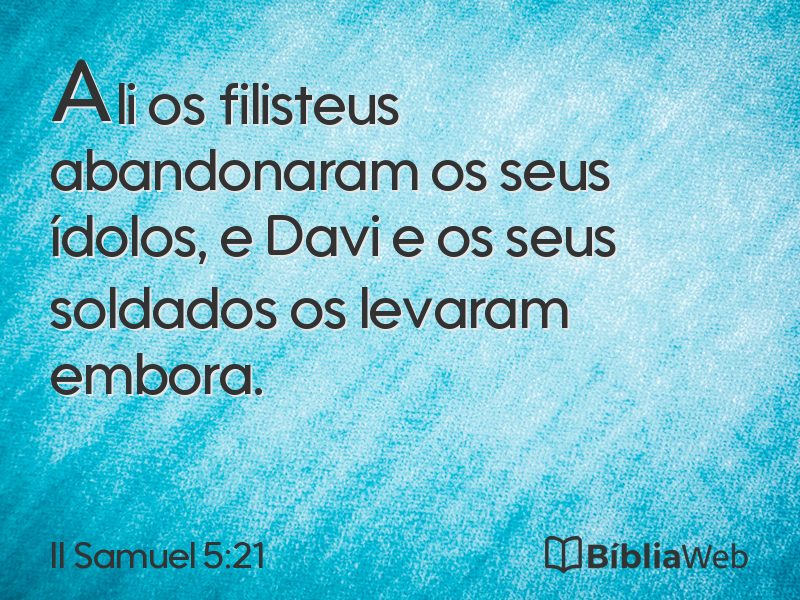 II Samuel 5:21 em imagem para compartilhar