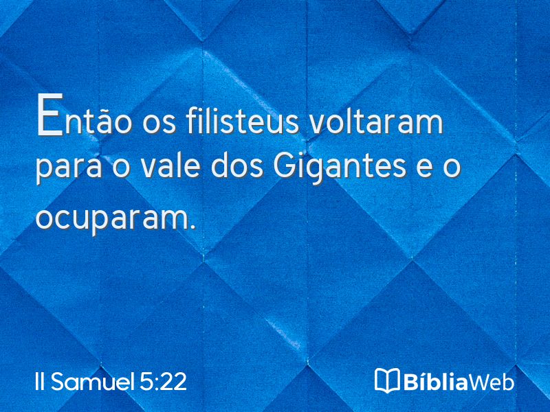 II Samuel 5:22 em imagem para compartilhar
