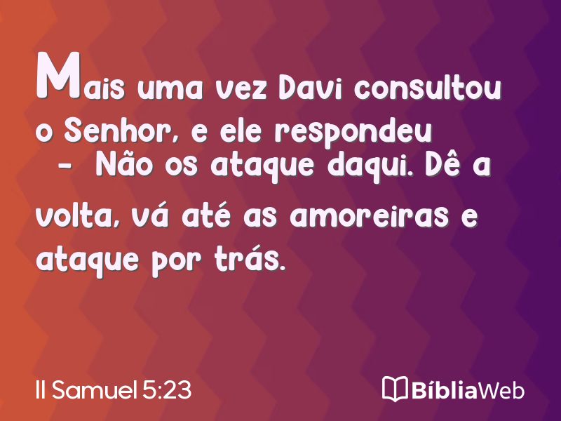 II Samuel 5:23 em imagem para compartilhar
