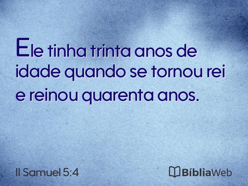 II Samuel 5:4 em imagem para compartilhar