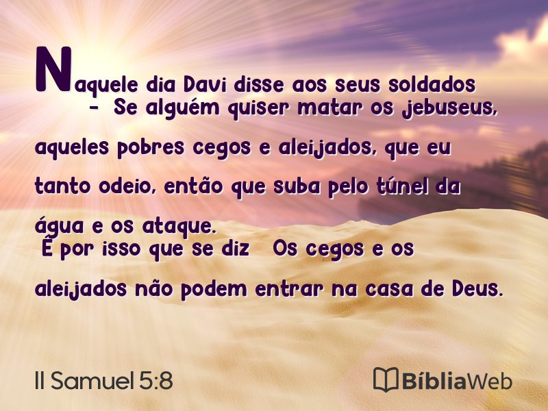 II Samuel 5:8 em imagem para compartilhar