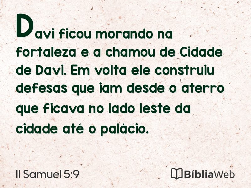 II Samuel 5:9 em imagem para compartilhar