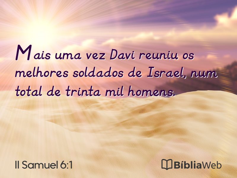 II Samuel 6:1 em imagem para compartilhar