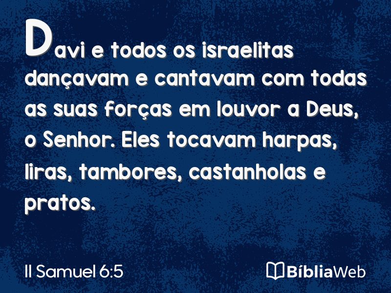 II Samuel 6:5 em imagem para compartilhar