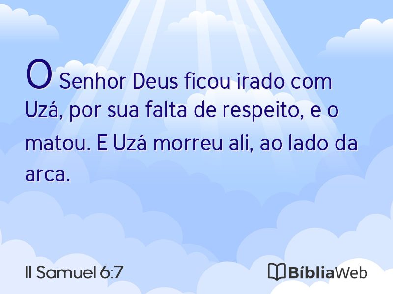 II Samuel 6:7 em imagem para compartilhar