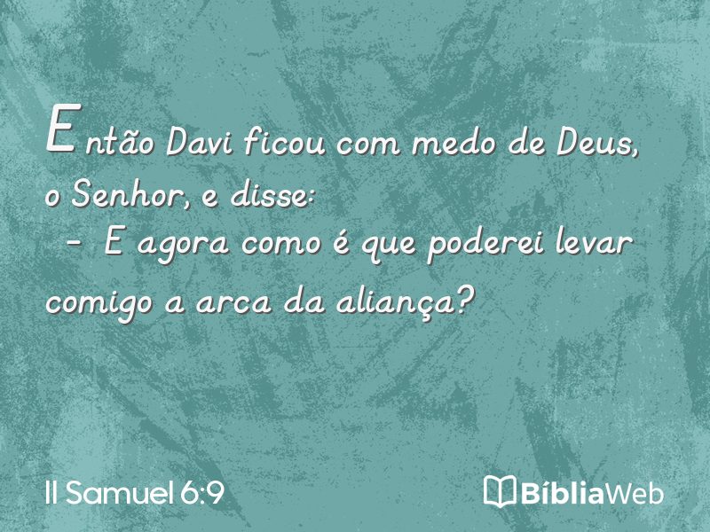 II Samuel 6:9 em imagem para compartilhar