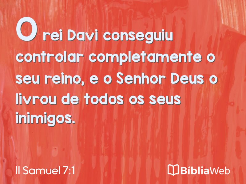 II Samuel 7:1 em imagem para compartilhar