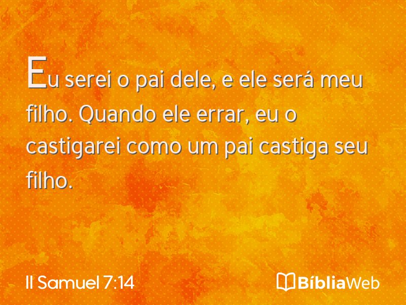II Samuel 7:14 em imagem para compartilhar