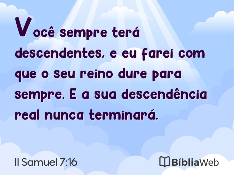 II Samuel 7:16 em imagem para compartilhar