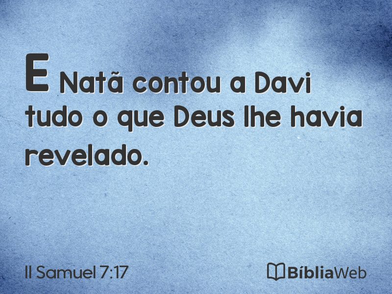 II Samuel 7:17 em imagem para compartilhar