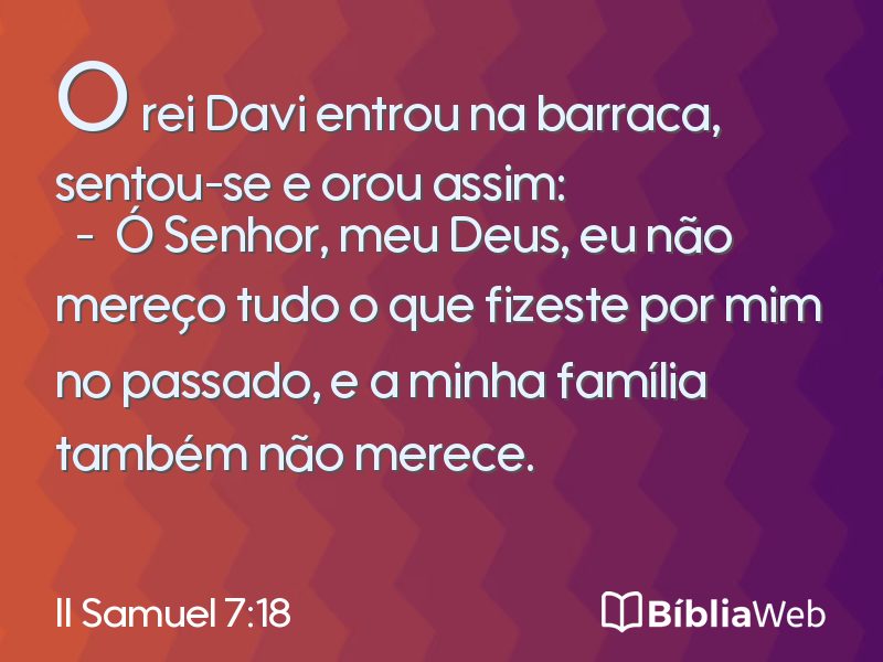 II Samuel 7:18 em imagem para compartilhar
