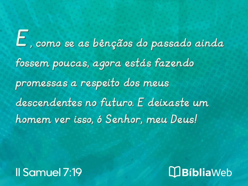 II Samuel 7:19 em imagem para compartilhar