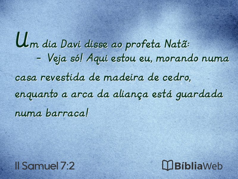 II Samuel 7:2 em imagem para compartilhar