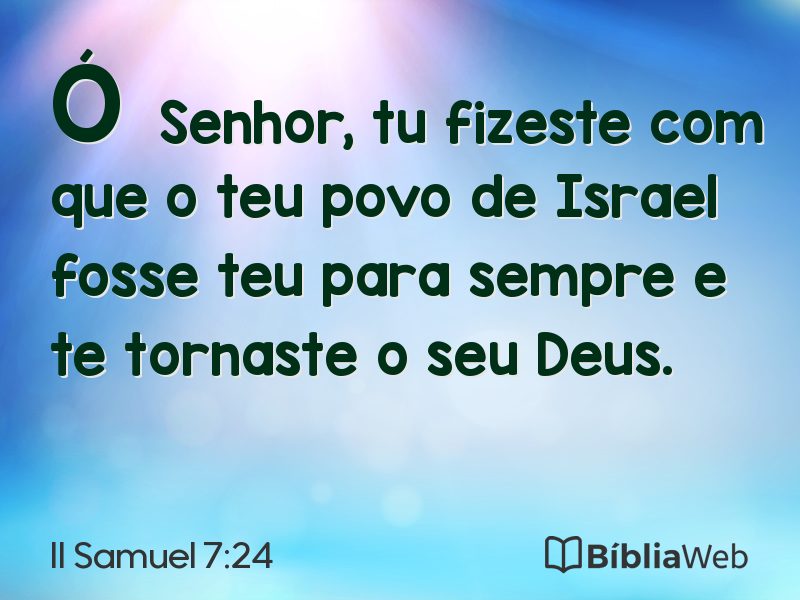 II Samuel 7:24 em imagem para compartilhar