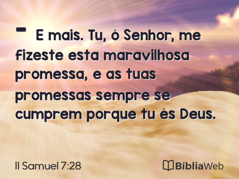II Samuel 7:28 em imagem para compartilhar