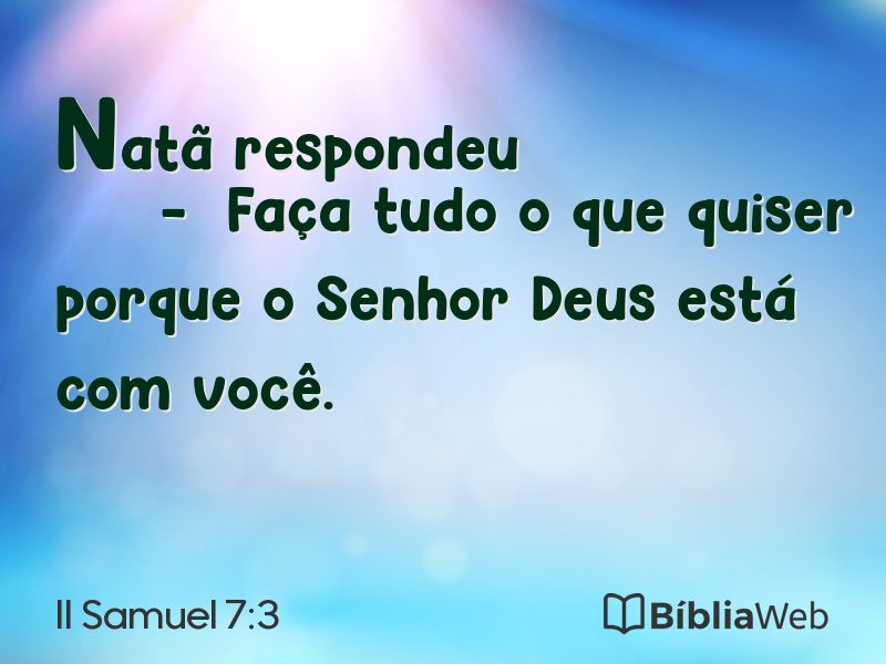 II Samuel 7:3 em imagem para compartilhar